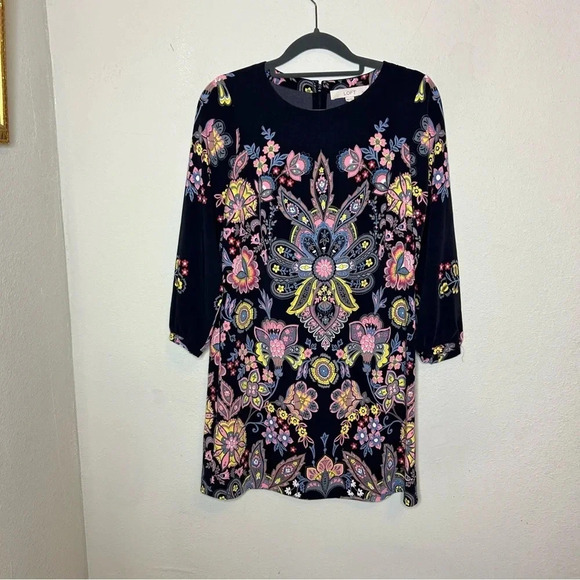 LOFT Long Sleeve Floral Dress XXSP - Picture 1 of 6